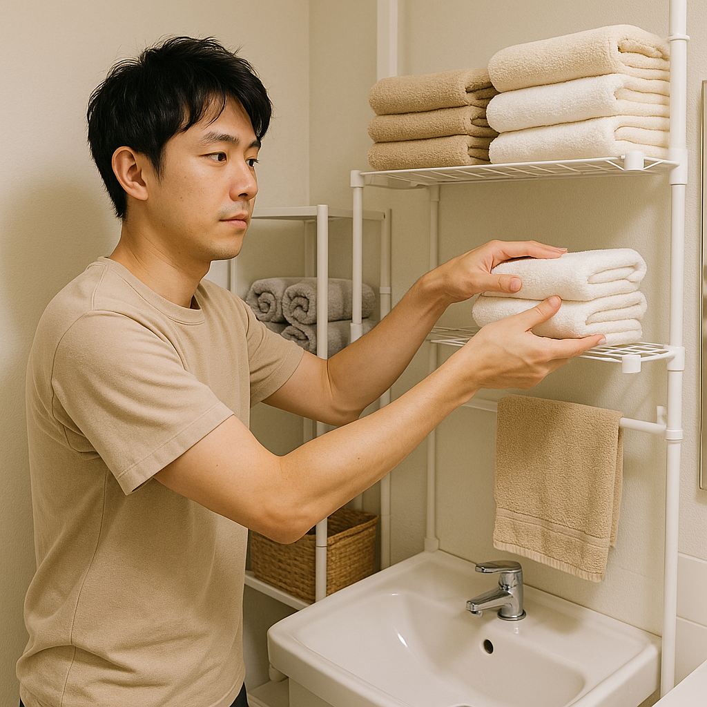 一人暮らしのタオル収納をすっきり整えるコツ｜狭い部屋でも使いやすいアイデア集