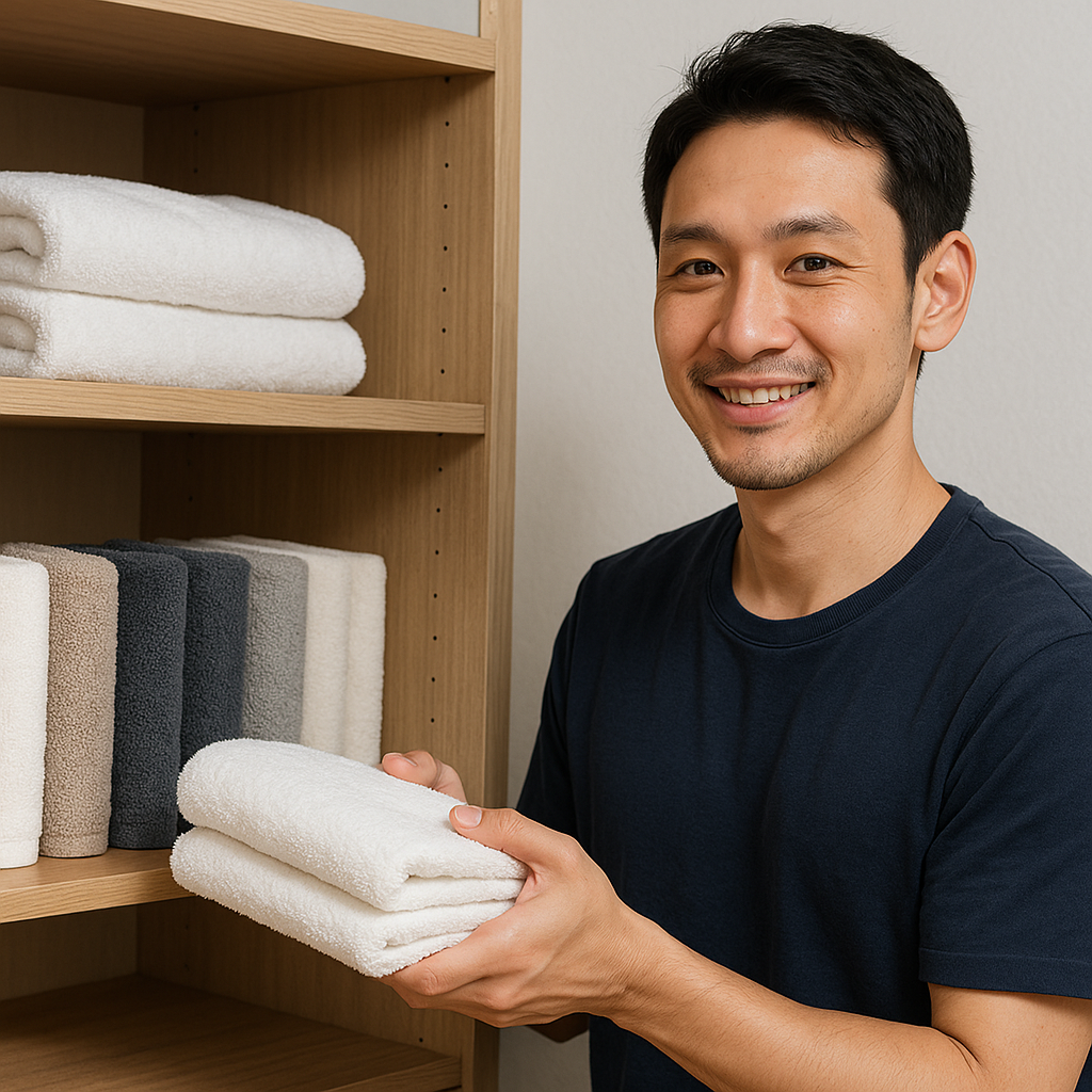 一人暮らしのタオル収納をすっきり整えるコツ｜狭い部屋でも使いやすいアイデア集