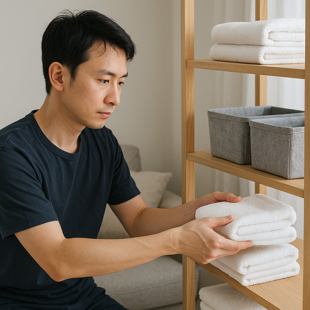 一人暮らしのタオル収納をすっきり整えるコツ｜狭い部屋でも使いやすいアイデア集